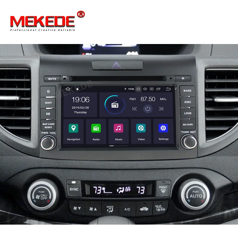 Top MEKEDE Car Radio Multimedia Player 2 din 7"Android 9.0 Auto DVD Radio For CRV 2012-2014 stereo wifi GPS mirror link view camera 5