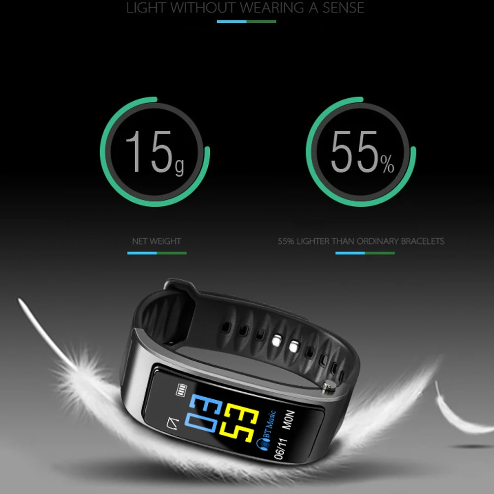 2 в 1 умный браслет с Bluetooth наушники HeartRate монитор водонепроницаемые часы LHB99