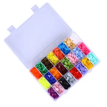 

360 Sets T5 12mm Snaps Fastener Craft Buttons No-Sew Plastic Buttons In Storage Box for Fabric Cloth Diaper Buttons Decorative