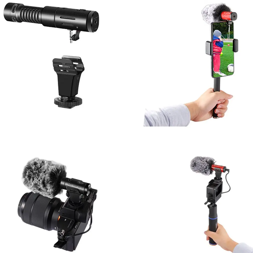 MIC-02/MIC-06/MIC-07/MIC-07 Pro 3,5 мм Мобильный телефон/камера микрофон видео запись супер-кардиоидный указывающий стерео микрофон