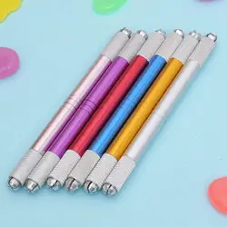 New Double Head Microblading Pen Manual Tattoo Machine Needle Blade Permanent Makeup Embroidered Eyebrow Lips Tebori Munsu