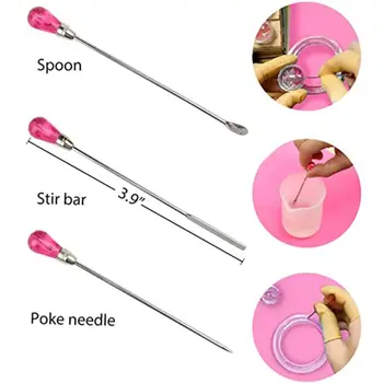

1 Set Silicone Mold Mix Stick Dropper Clasp DIY Jewelry Making Accessories Tools Molds Geometric Epoxy Resin Combination Crafts