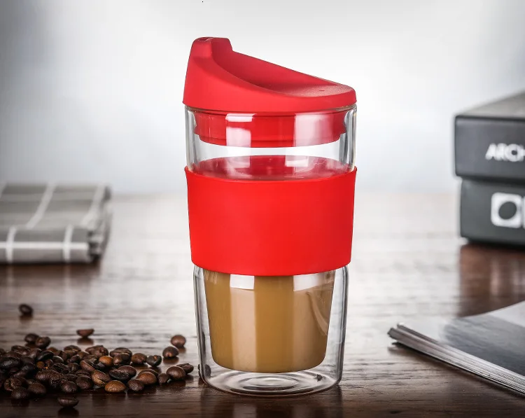 Bodum павина кофейная кружка с Чехол из силикагеля с двойными стенками, защищающий от ожогов, Офисная портативная Автомобильная чашка для чая, студенческий стакан для молока
