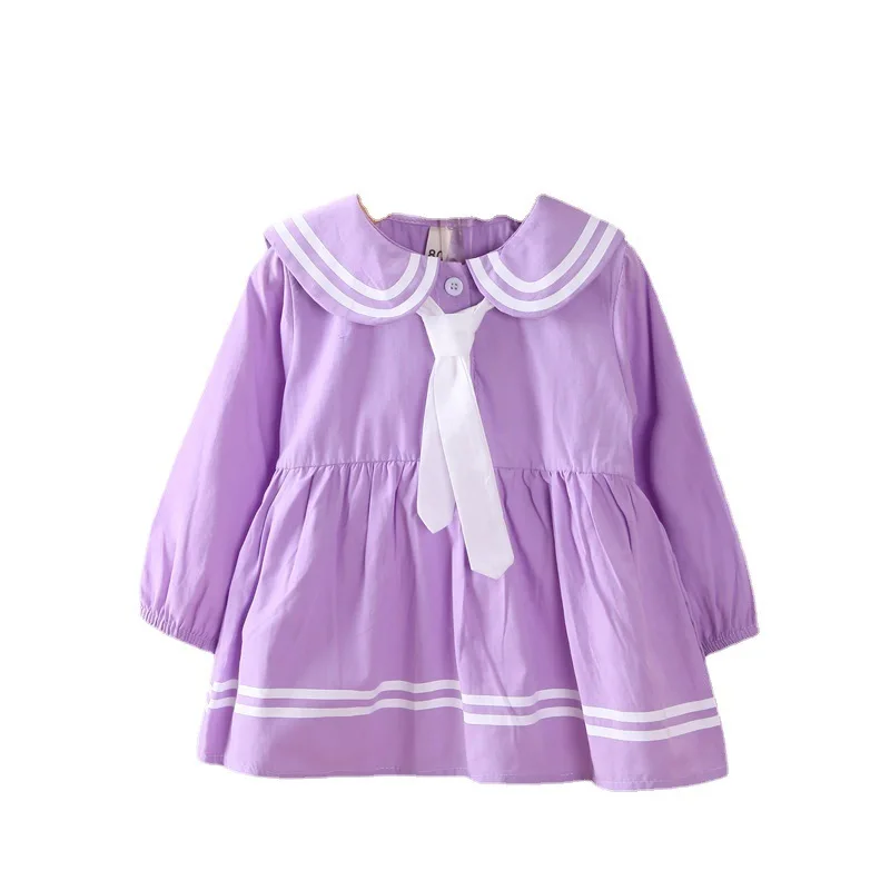

Autumn Infant Fashion Clothing New Spring Baby Girls Clothes Children Cotton Tie Dress Toddler Casual Costume Kids Casual Dress