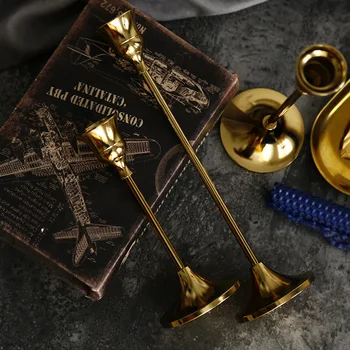 

Exquisite Metal Candle Holder Hot Selling Electroplated Table Decoration Candle Holder European Style Home Wedding Decoration