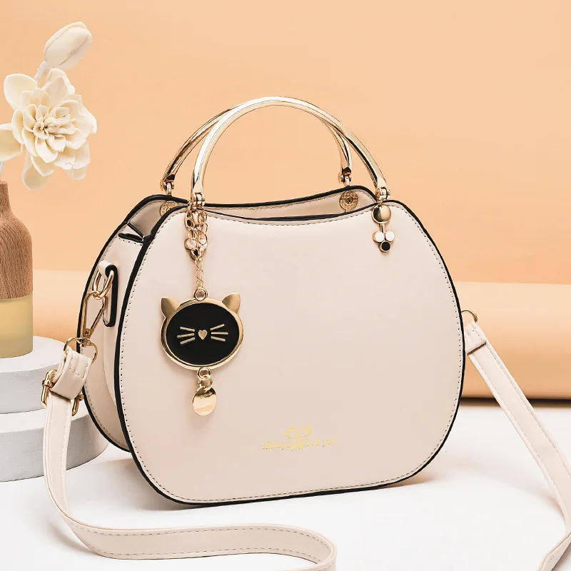 Crossbody Bag Women Handbags Leather Shoulder Bag Cute Kitten Ladies Shoulder Bags Korean Girl Shell Small Bag Women's Messenger Bags Female Handbag Sac A Main Femme