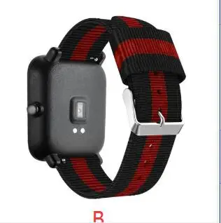 B Нейлоновый ремешок для браслета Huami Amazfit GTS Xiaomi Huami Amazfit Bip BIT PACE Lite Молодежный умный ремешок для часов для samsung band - Цвет ремешка: B