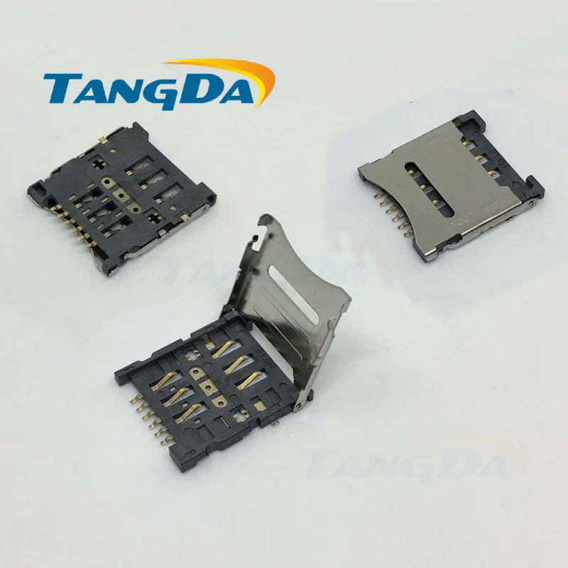 Разъемы PROW 6p стандартного типа с петлями раскладушками micro sim 6pin SMO 1512