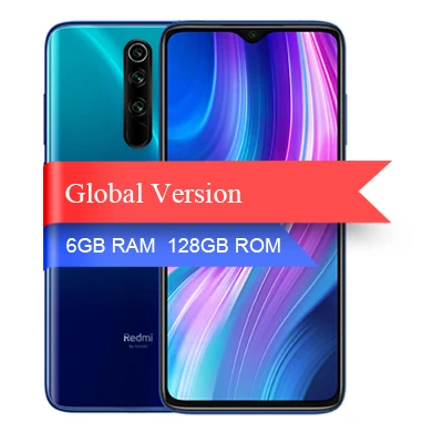 128G Global Blue Xiaomi Redmi Note 8 Pro с глобальной версией, 6 ГБ, 64 ГБ, 128 ГБ, NFC, смартфон Helio G90T, игровой процессор, 64 мп, 4 камеры, аккумулятор 4500 мАч, телефон - Цвет: 128G Global Blue