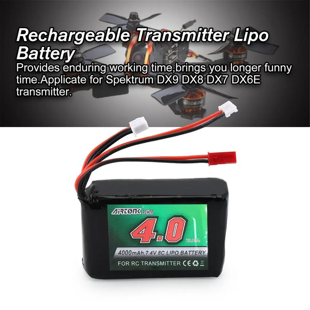 7 4 V 8C 4000mAh RC передатчик батареи перезаряжаемый Lipo батарея для спектр DX9 DX8 DX7 DX6E