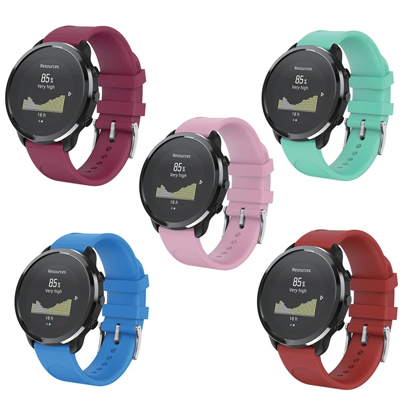Регулируемый силиконовый ремешок для наручных часов с кругами с принтом булавка с пряжкой Сменные аксессуары с инструментами для фитнеса Suunto 3
