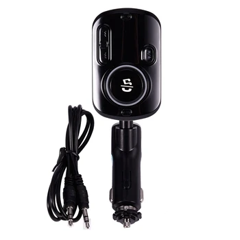 

Bluetooth Fm Transmitter, Wireless Car Fm Modulator Car Mp3 Player Car Kit Handsfree Bluetooth Car Charger With Ambient Light