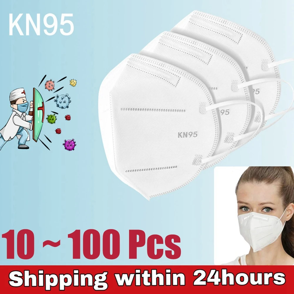 

10/20/50/100pcs KN95 Mask 5 Layers Protective Face Mask filtering 95% disposable mouth Face Mask N95 Protection Face dust Mask