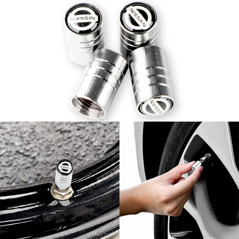 

Metal Car Tire Valve Core Cover Cap for Nissans Nismo X-trail Almera Qashqai Tiida Teana Automobile Accessories Auto Decoration