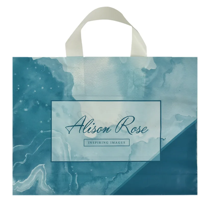 Пластиковые подарочные пакеты 50 шт./лот Простые Модные Плотные сумки с принтом и