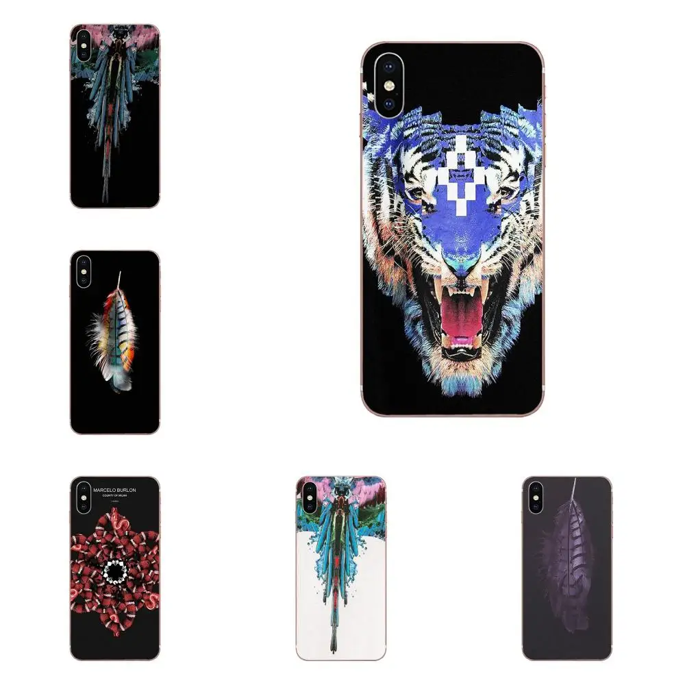 

Soft TPU Case Coque Cover For Xiaomi Redmi Note 2 3 3S 4 4A 4X 5 5A 6 6A Pro Plus Fashion Marcelo Burlon Feather