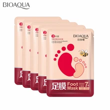 BIOAQUA 10 шт = 5 пар Медовая маска для ног увлажняющая пилинг отшелушивающая для ступней спа педикюр пяточные носки удаляет омертвевшие Ноги Уход за кожей