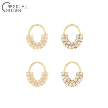 

Cordial Design 100Pcs 10*12MM Jewelry Accessories/Rhinestone Pendant/Oval Shape/Imitation Pearl/Charms/Hand Made/DIY Making