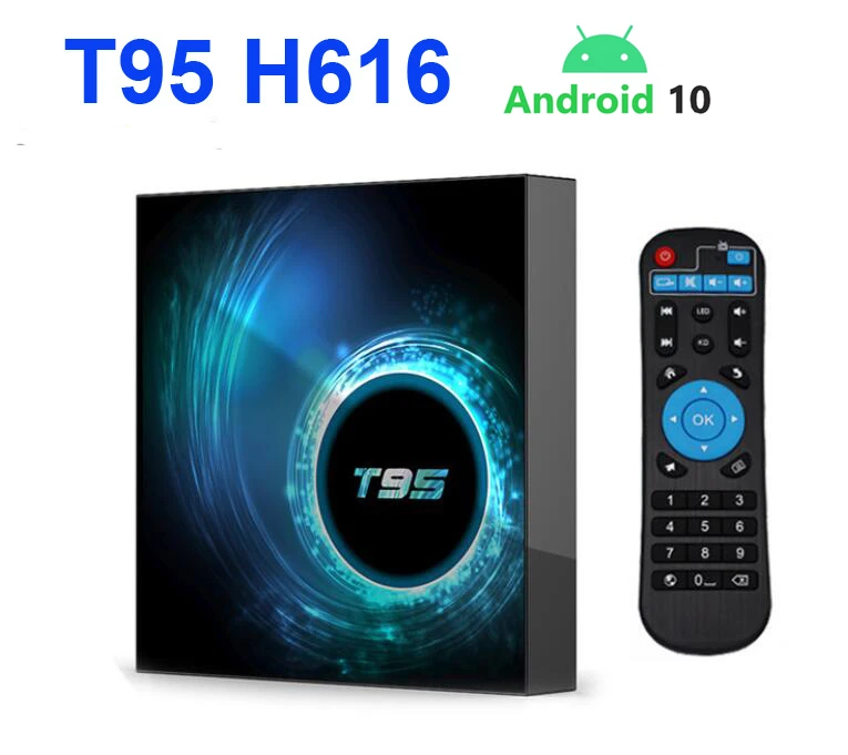 T95 H616 Android 10 tv box Allwinner четырехъядерный wifi IP tv Box 4 ГБ 32 ГБ Отт SetTopBox 6k Youtube Netflix Google Smart медиаплеер