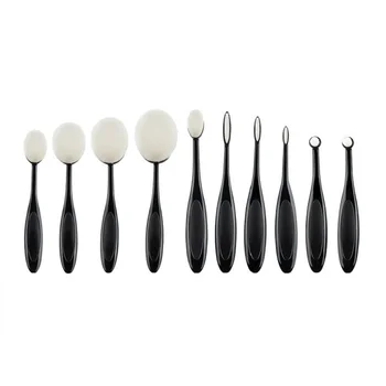 

10pcs Professional Makeup SoftBrush holder Makeup Brushe Set Oval Head Shaped Foundation Concealer Brush Kit Cosmetic Tool