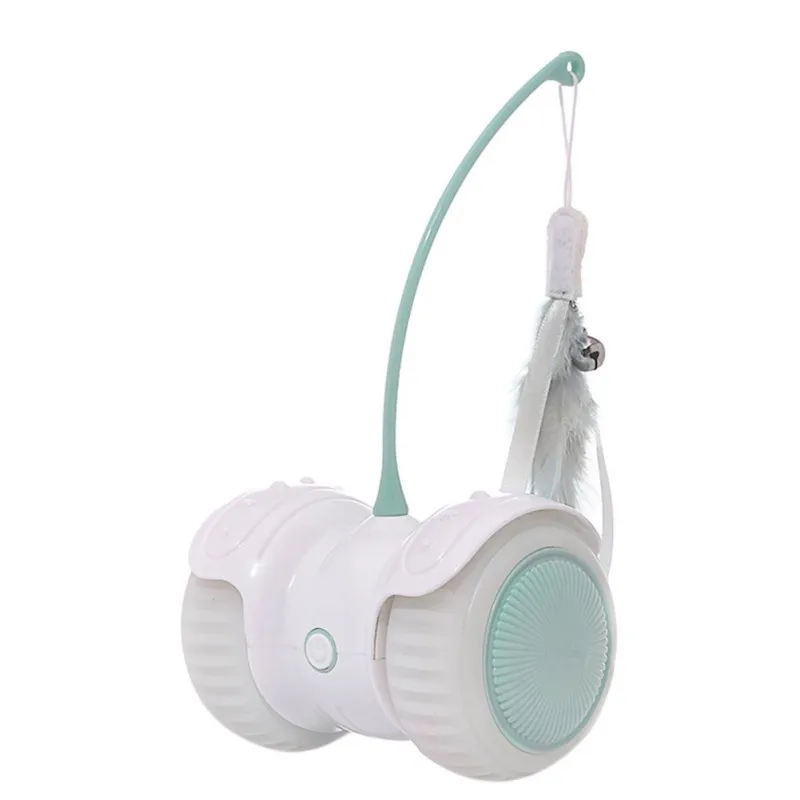 Pet Electric Smart Balance Led Luminous Remote Control Car Funny Cat Toy Gray Feather (lithium Battery, Capacity 300ma)
