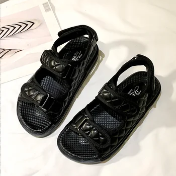 

2020 Women Sandals Soft Leather Shoes Women Platform Sandals Female Flat Heels Sandals Summer Chaussures Femme B732