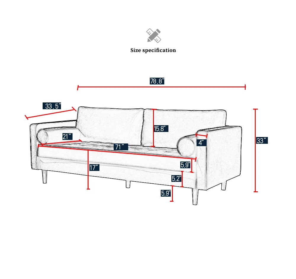 L-shaped Foldable Sofa Bed Modern Comfort Artificial Leather Black and White For Home Apartment Studio Living Room Furniture (23)