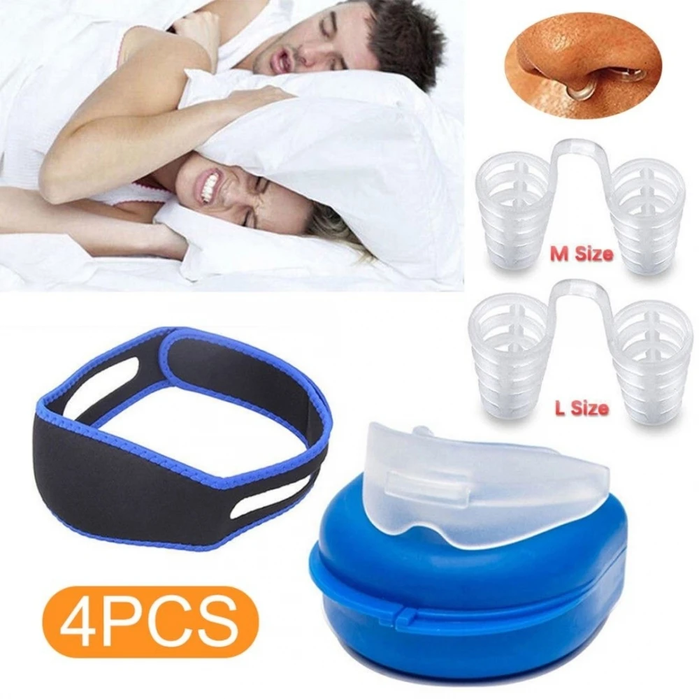 1 Kit New Snore Stopper Nose Vents Device Chin Strap Anti Snore
