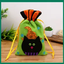 Детская сумка для хеллоуина, сумка для конфет, маленькая сумка-пакет для хранения, сумка, комплект, карманный органайзер, Детская сумка для хранения на шнурке