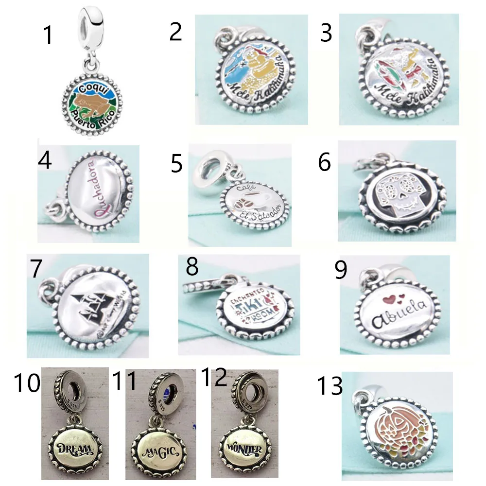 

2020 New Fashion High Quality 925 sterling silver Dangle charms fit Beads bracelets necklaces DIY Pendant for jewelry making