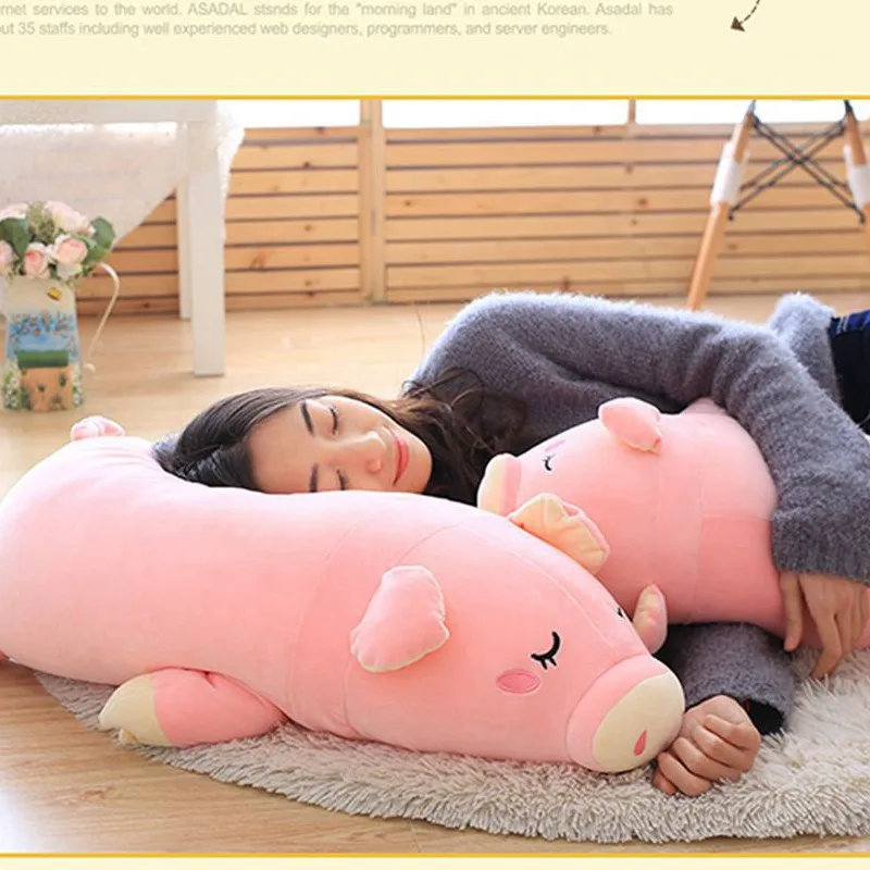 

New Year Gift Spring Festival Gift Pig Mascot down Cotton Snooze Pig Pillow Plush Toys-Processing