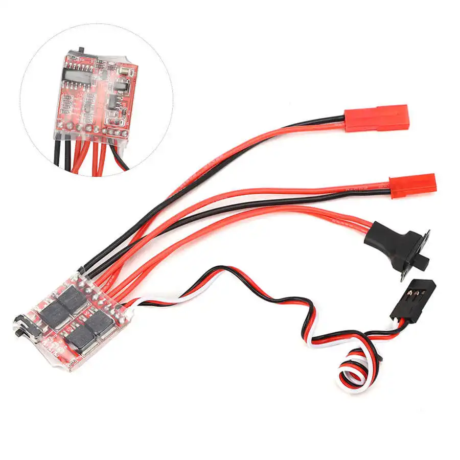 RC ESC 20A Carbon Brush Motor Speed Controller KS00224 Black Electronic Components for Remote Control Car Spare Parts | Игрушки и хобби