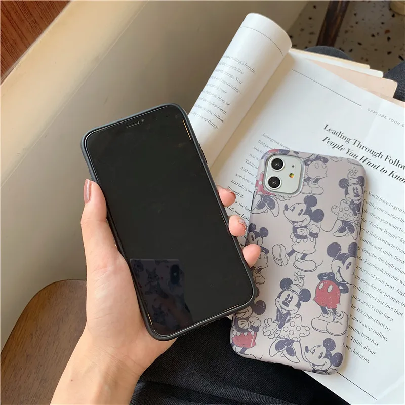 Милый мультяшный Ретро чехол для телефона с Микки Маусом для IPhone 11 Pro Max X XS MAX XR 6 6 s 7 8 Plus Мягкий IMD силиконовый чехол-накладка