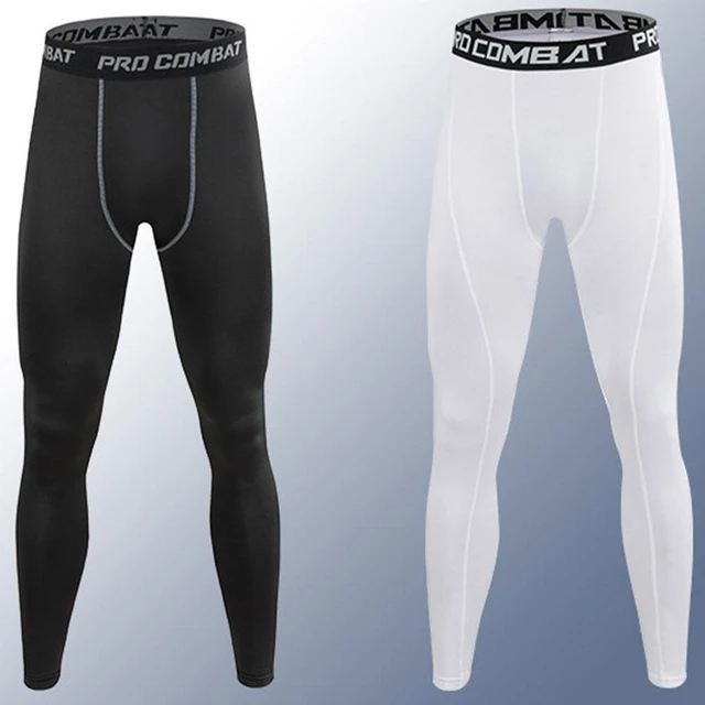 Men's Athletic Compression Pants Base Layer Bulge Pouch Bottoms Workout  Tights | eBay