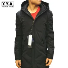 Высококачественное Мужское пальто, зимняя утепленная толстовка с капюшоном, белая куртка-пуховик на утином пуху, Брендовое черное повседневное теплое пуховое пальто с длинным рукавом для подростков