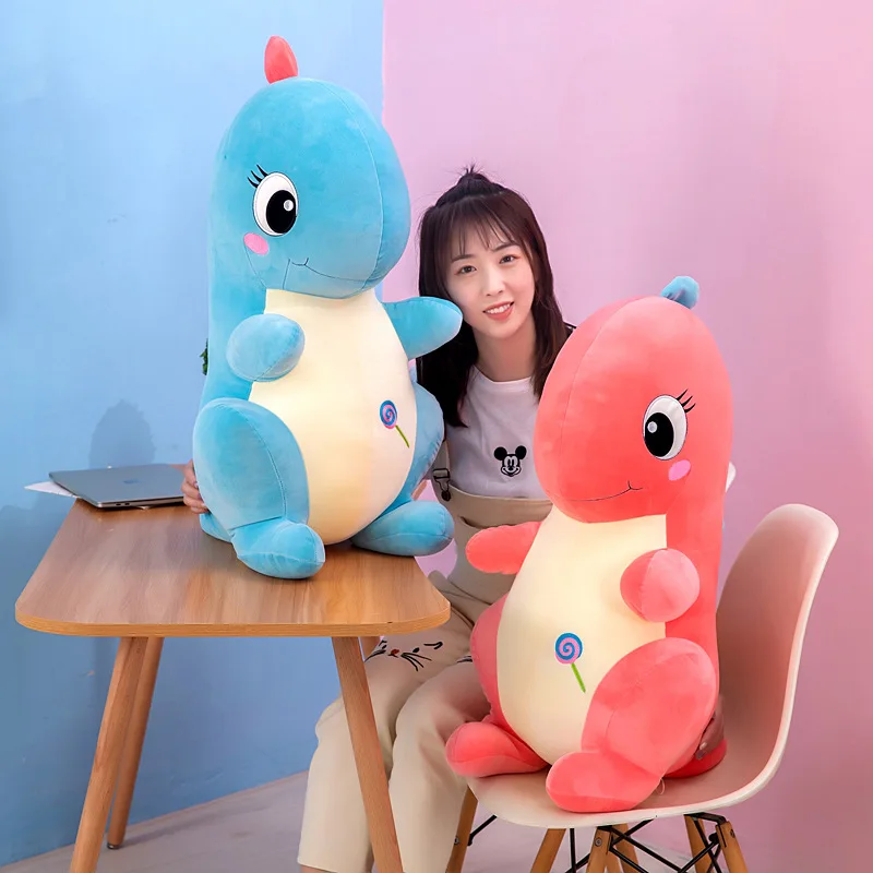 

30-80cm Super Soft Lovely Dinosaur Plush Doll Cartoon Stuffed Animal Dino Toy for Kids Baby Hug Doll Sleep Pillow Home Decor