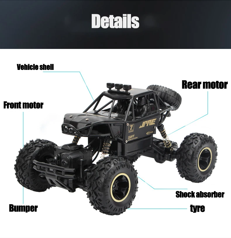 1/12 4WD альпинистская машина 4x4 с двойным приводом Bigfoot, машинка с дистанционным управлением, модель внедорожника, игрушки для мальчиков, подарки для детей