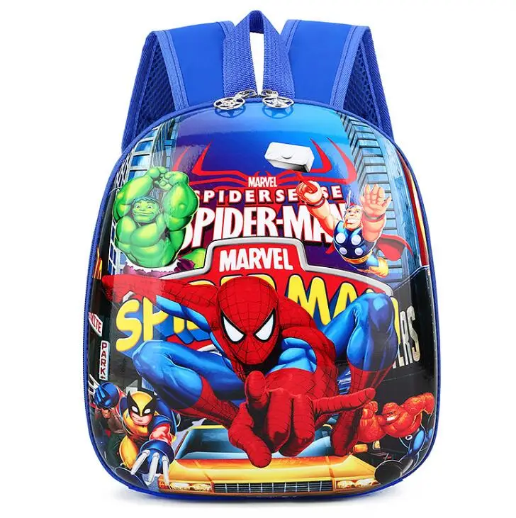 Bolsa Escolar de dibujos animados de Disney para niños y niñas de guardería, bonita mochila de dibujos animados de la princesa frozen, Spiderman