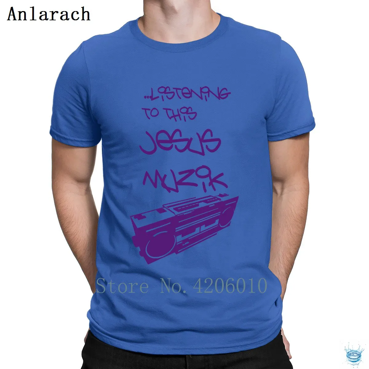 Jesus Muzik футболка умный персонализированный новейший костюм футболка для мужчин подарок стандарт Размер S-3xl - Color: Royalblue