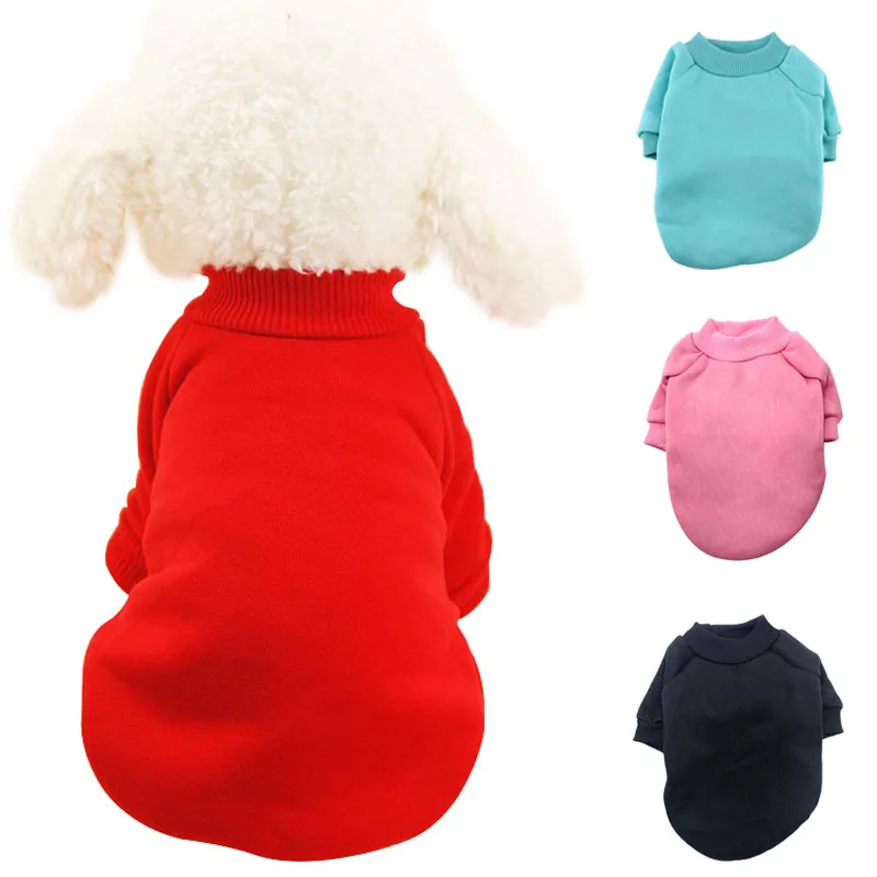 4 Colors Solid Pet Dog Clothes Winter Small Coat Soft Warm Puppy Sweatshirt For Yorkies Chihuahua Teddy|small dog coat|dog coatdog clothes winter |