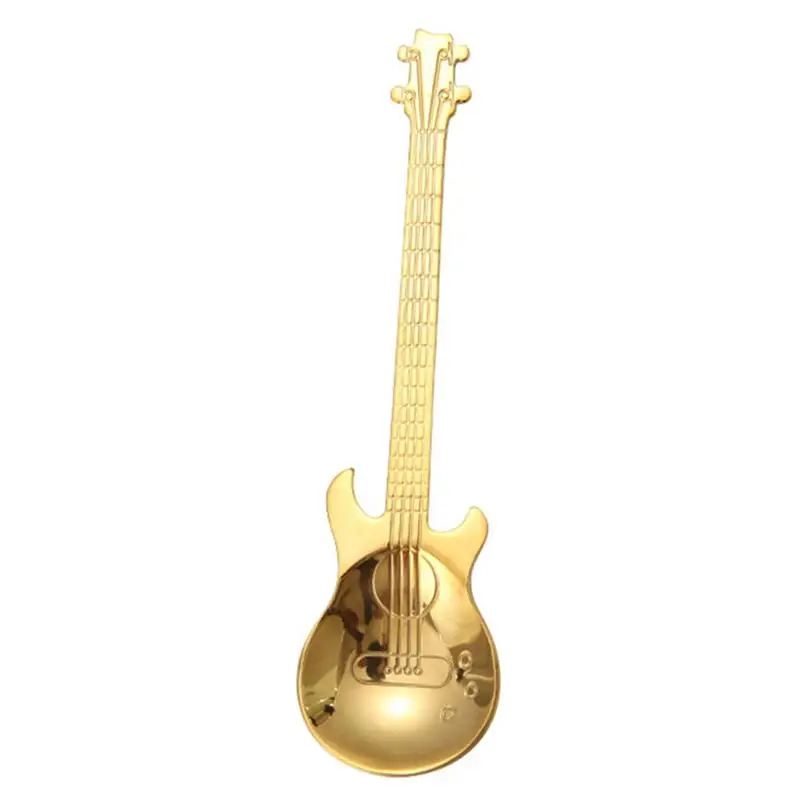 1 шт. 12 см кофейная ложка для гитары из нержавеющей стали кофейная ложка для смешивания кофейная ложка инструменты для холодного чая кухонные аксессуары