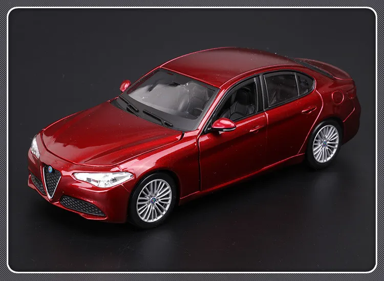 1:24 Высокая модель автомобиля Alfa Romeo из сплава Stelvio четырехлистный внедорожник внедорожный автомобиль Giulia игрушки для детей Подарки