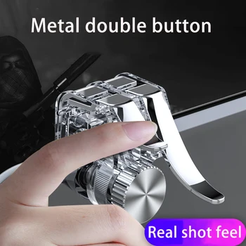 

Universal Mobile Joystick Metal alloy keys Game controller Mobile gaming trigger fire button L1R1 For Pubg for Fronite