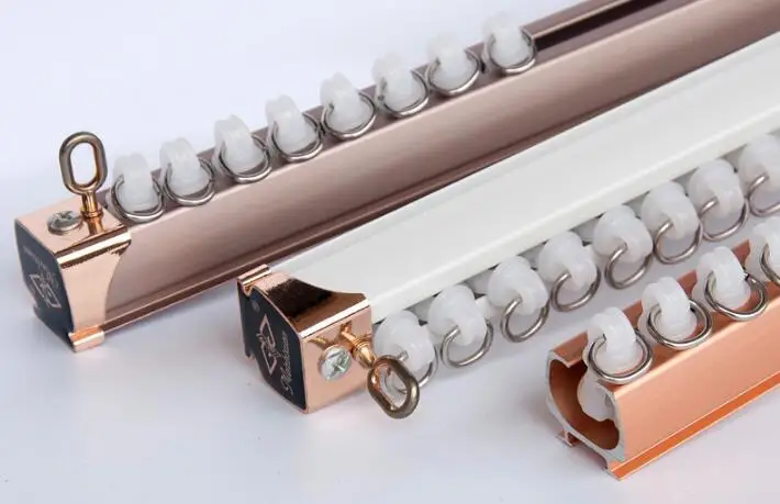 Smooth and quiet strong load bearing thick aluminum curtain track mute rail straight track curtain track