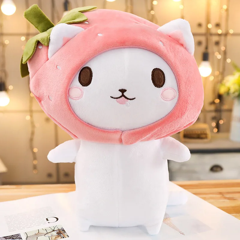 11/33 см мультфильм Животные плюшевая игрушка «Кот» Сумка/мягкие милые детские котенок со съемной клубника/шляпа для рыбалки Детские Рождественские подарки для детей - Цвет: Pendant-01