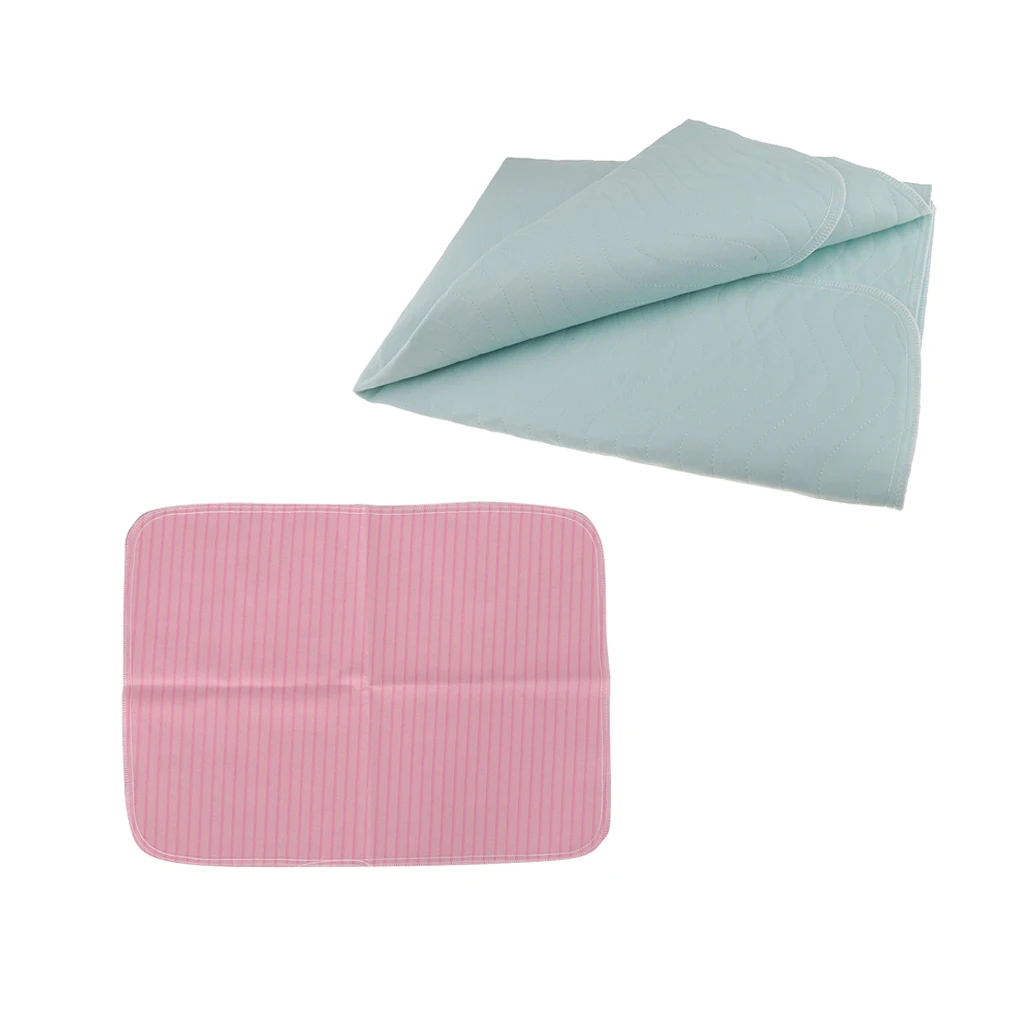 2pcs Waterproof Incontinence Bed Pads Reusable Baby Bassinet Bedding Mattress Pads Absorbency Changing Mat Nursing Sheets