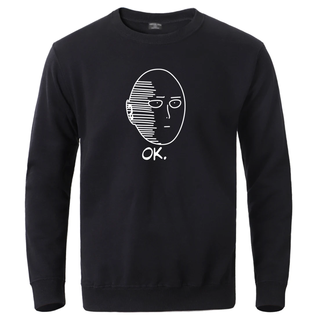 One Punch Man свитшот для мужчин OK Saitama толстовки с капюшоном 2020 Зима Осень Теплый Флис