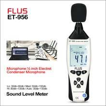 FLUS измеритель уровня звука цифровой профессиональный измеритель уровня звука Sonometros уровень шума аудио 30-130dB USB кабель измеритель децибел