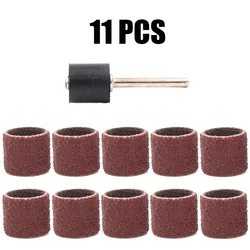 51-Piece Versatile Drum Sanding Kit with Rubber Drum Mandrels and Sanding Bands (11PCS)