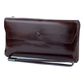 

2020 New women's handbag genuine leather solid Clutch Mini Bag for daily All-Purpose High Quality and popular oil wax cowhide